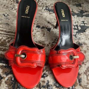 Authentic VINTAGE FENDI heels 39 B Bag Buckle